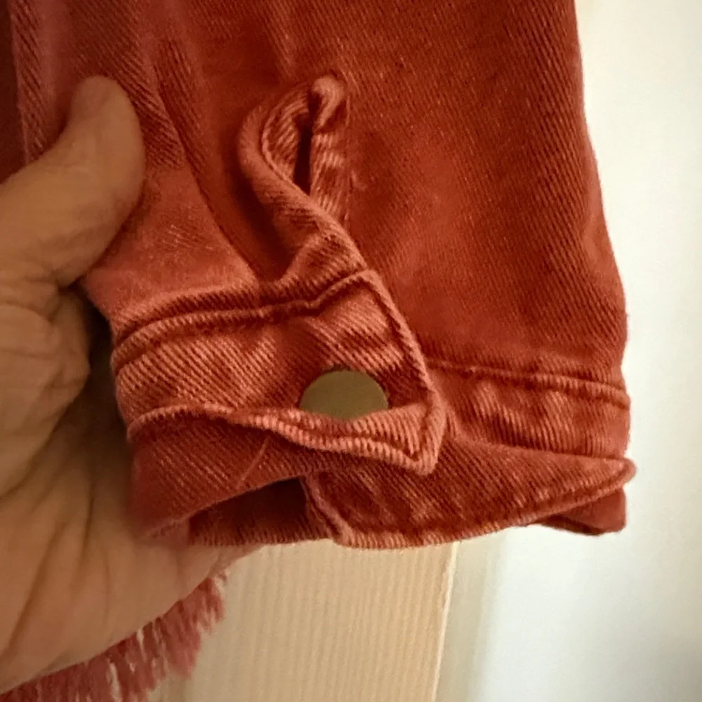Chic Rust Button-Up Jacket - Picture 3 of 5